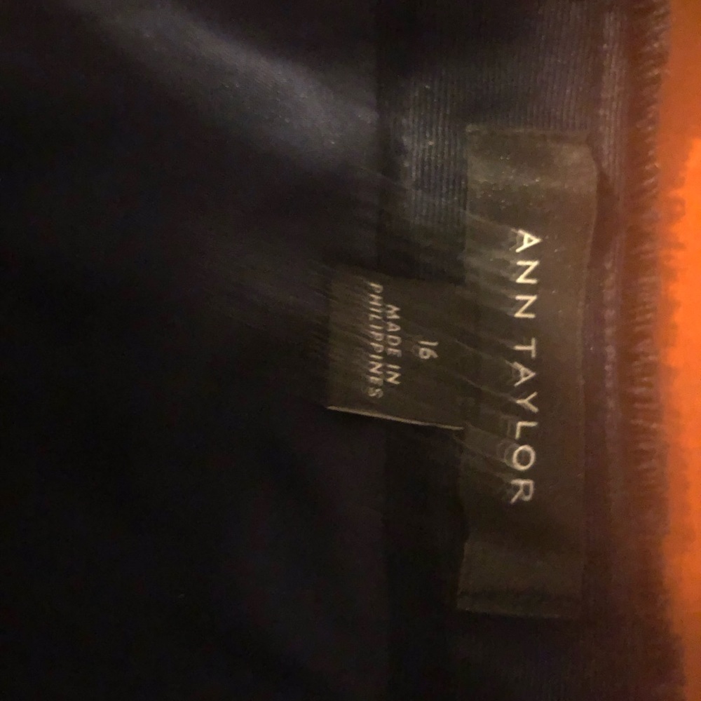 Ann Taylor Navy Tweed Mini Skirt with Metallic Thread - Picture 9 of 10